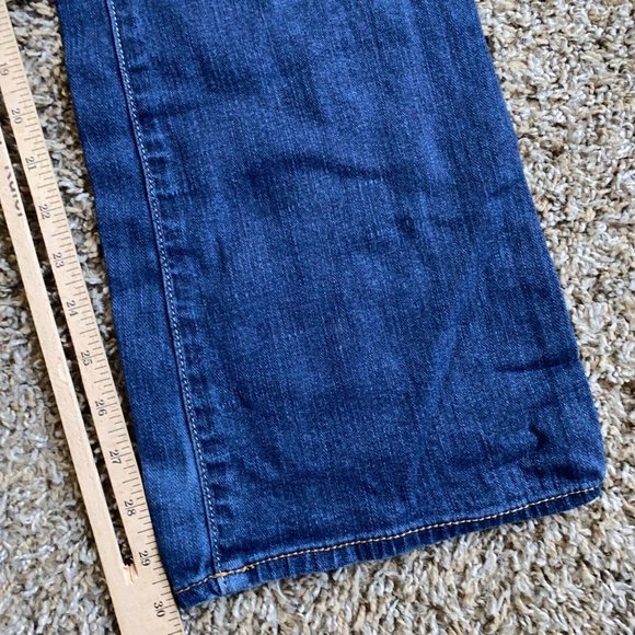 American Eagle Jeans Womens 4 Blue Slim Bootcut Low Rise Frayed Hem Denim 29X30 - Picture 8 of 12